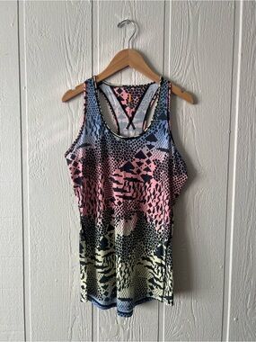 Lucy Activewear Multicolor Printed Racerback Tank Top
